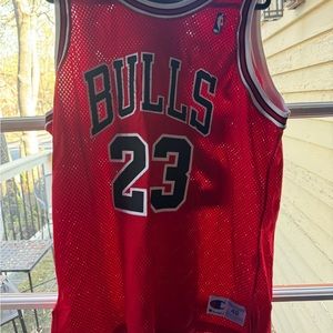Vintage 90s Champion Authentic Chicago Bulls Michael Jordan 23 Jersey 48 XL Sewn